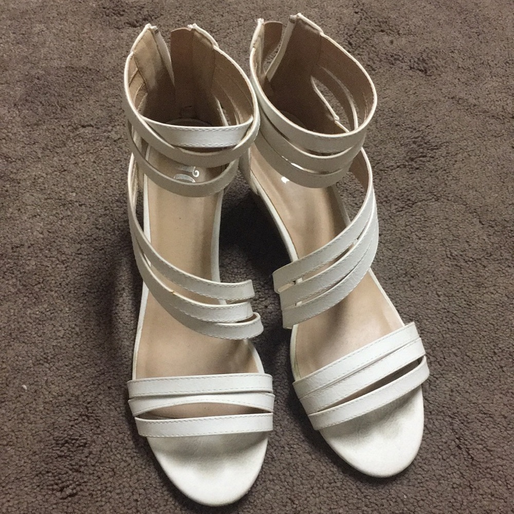 3 Inch White Heels